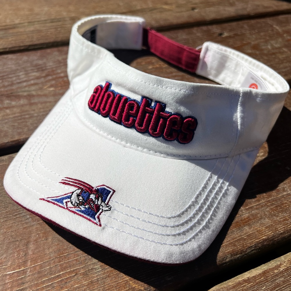 Vintage CFL Montreal Alouettes White and Red Visor
